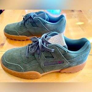Reebok Classics Army Green/Suede Sneakers - Unisex, Men’s: 7.5 = Women’s: 9